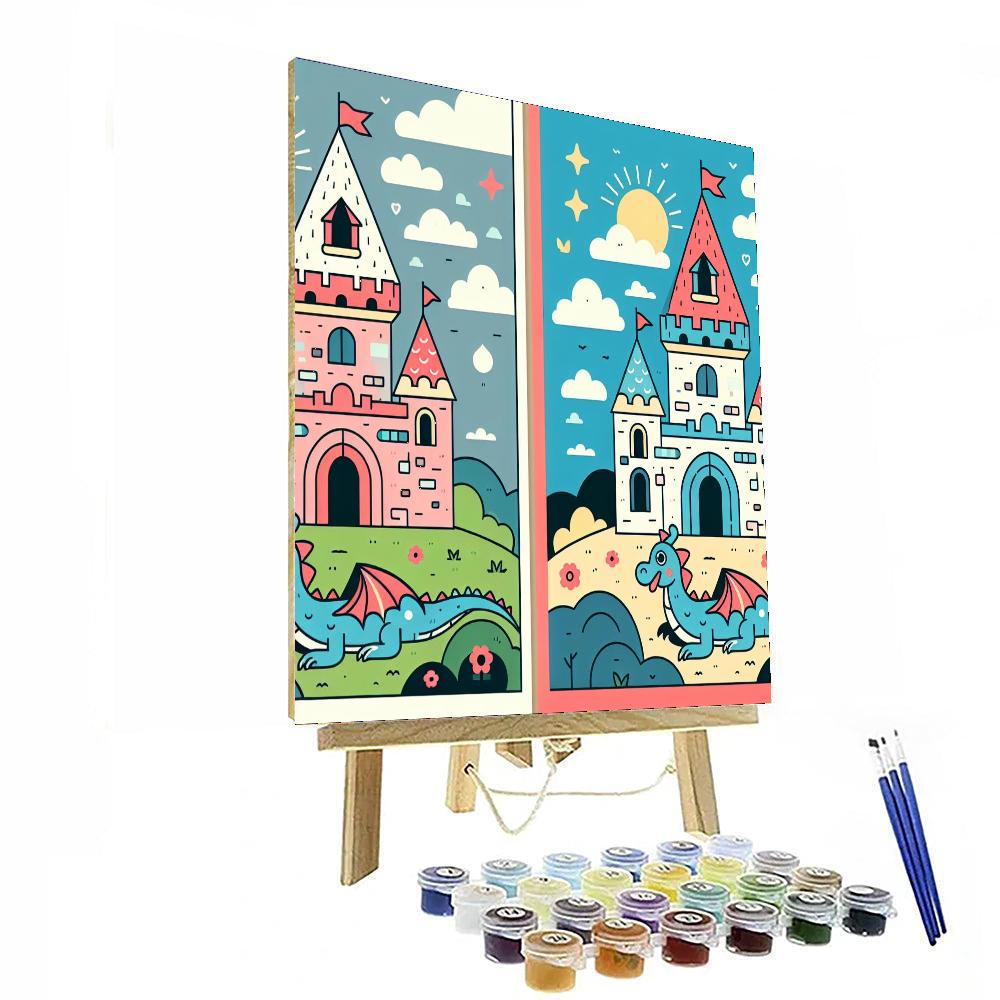 Castle And Dragon Tales Paint By Numbers Art