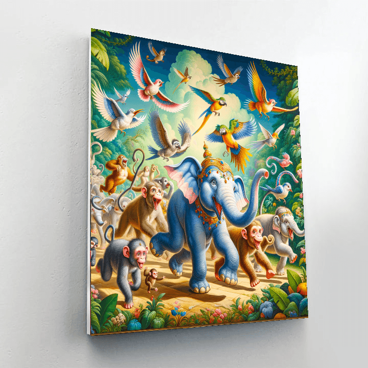 Delightful Animal Parade - DIY Painting By Numbers Kit