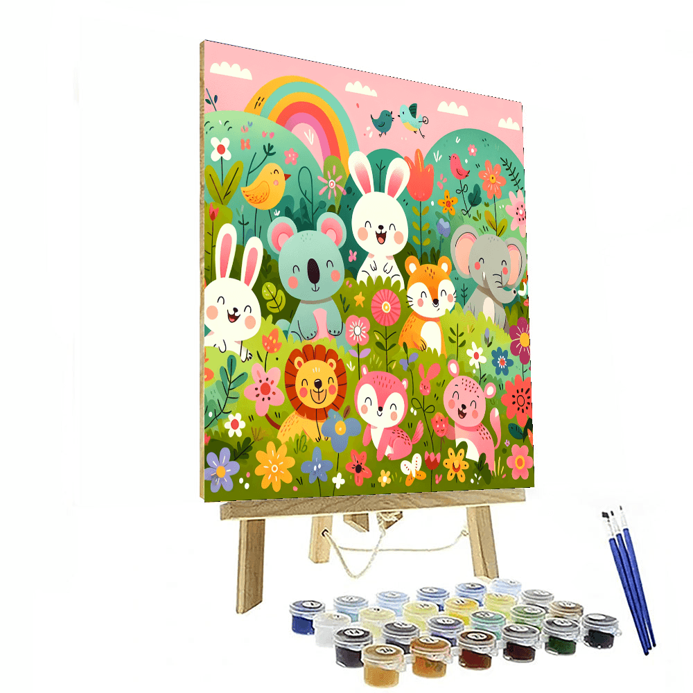 Cuddly Critter Caper DIY Paint By Numbers