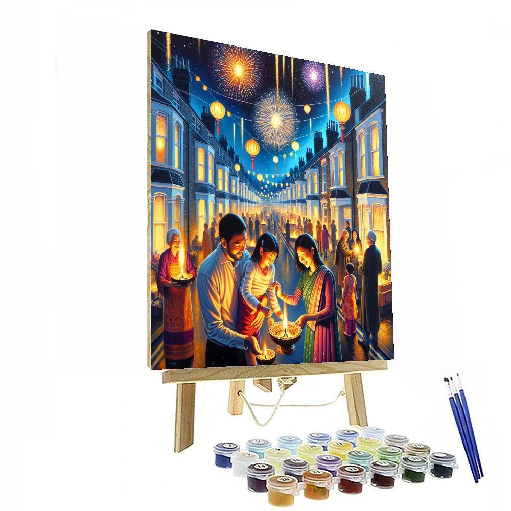 Diwali Lights Festival - United Kingdom Painting By Numbers Kit