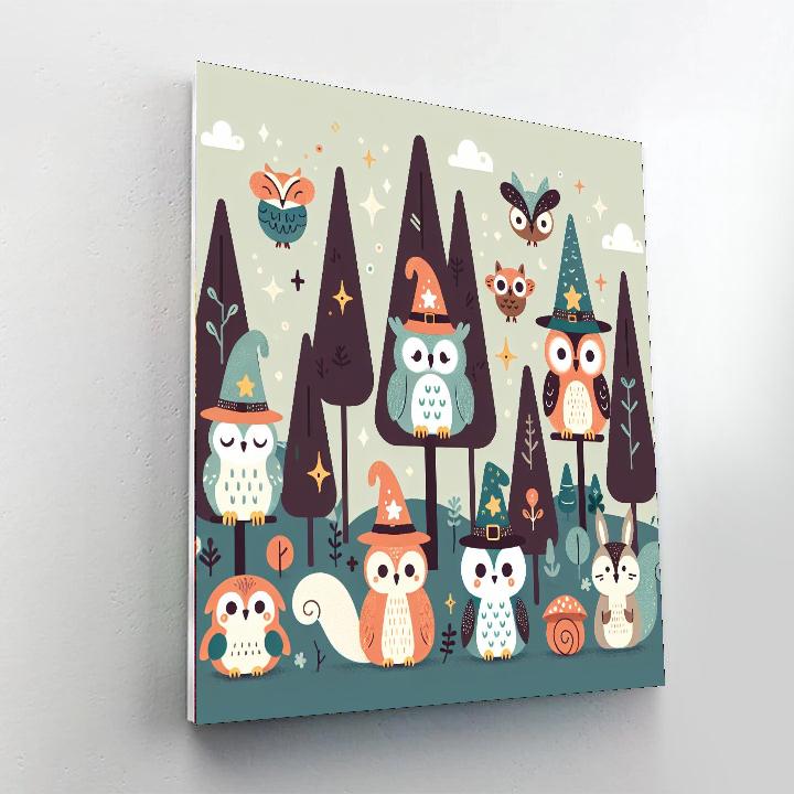 Whimsical Woodland Wizards Painting Number Kit