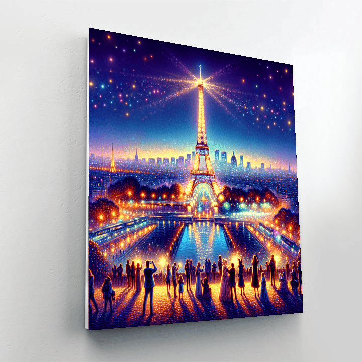 Eiffel Tower Light Show Paint By Color