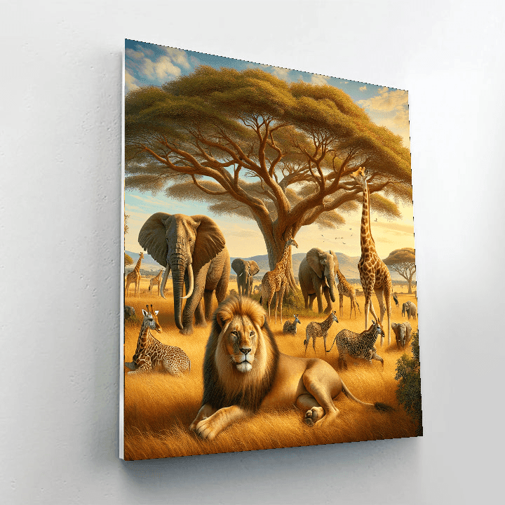 Majestic Wildlife Safari - DIY Painting By Numbers Kit