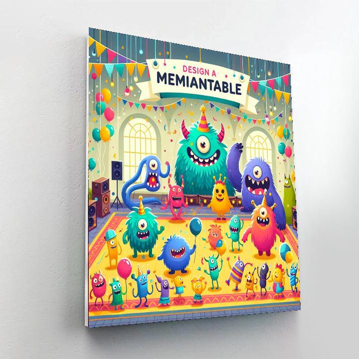 Playful Monster Mash-up Numbered Painting Kits