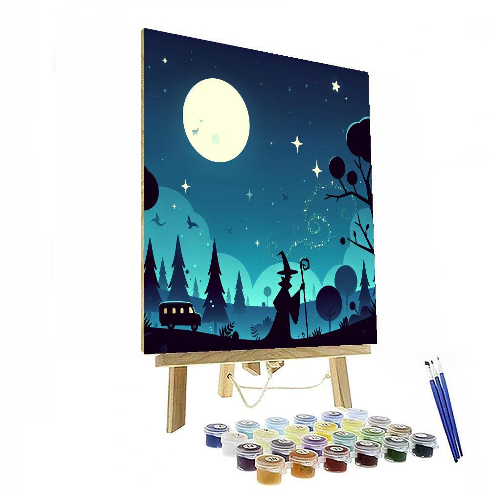 Moonlit Mystery Walk Paint By Numbers Art