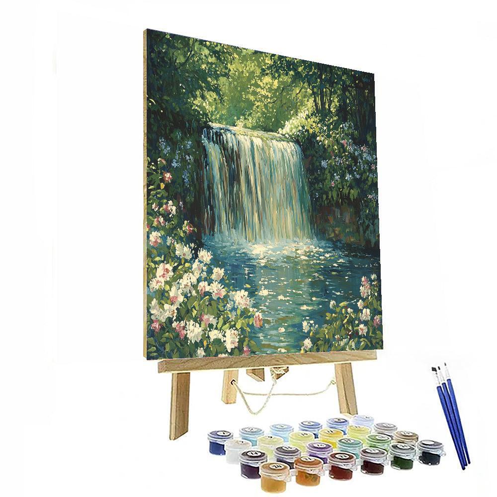 John Constable Inspired Hidden Waterfall Paradise  Paint By Numbers Kits