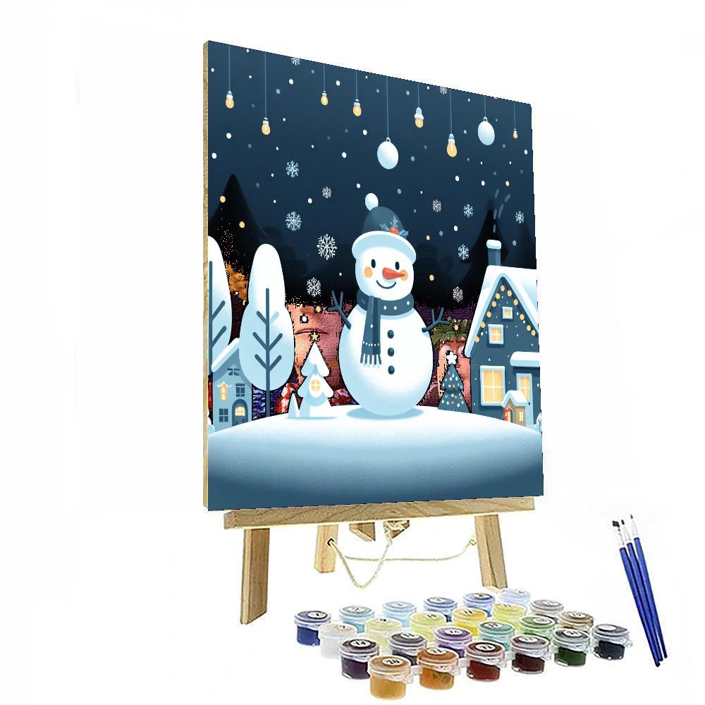 Frosty Festivities Paint By Numbers Art