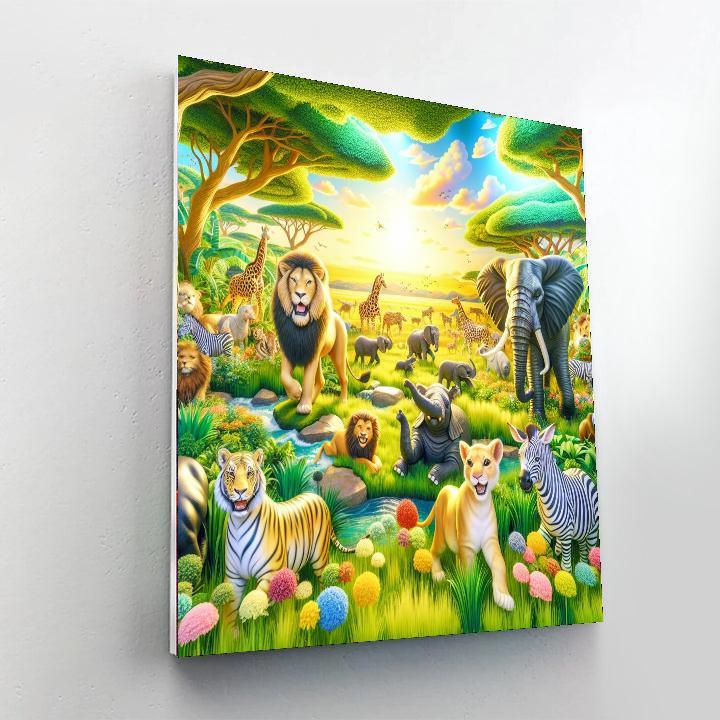 Happy Animal Safari Numbered Painting Kits