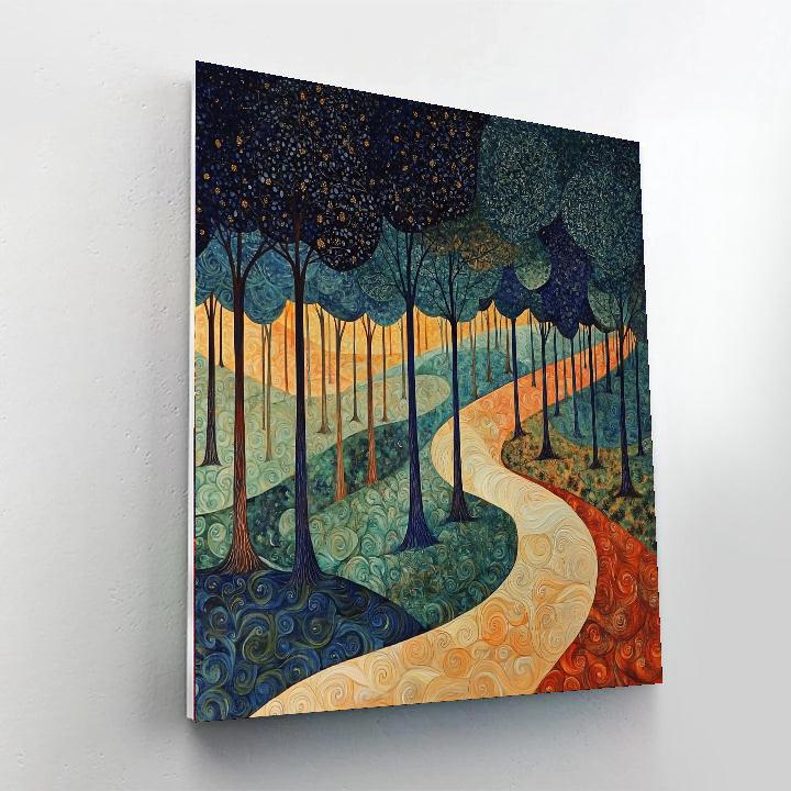 Nandalal Bose Inspired Journey Through The Sacred Forest  Paint By Number