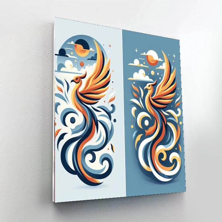 Mystical Phoenix Ascent Painting By Numbers Kit