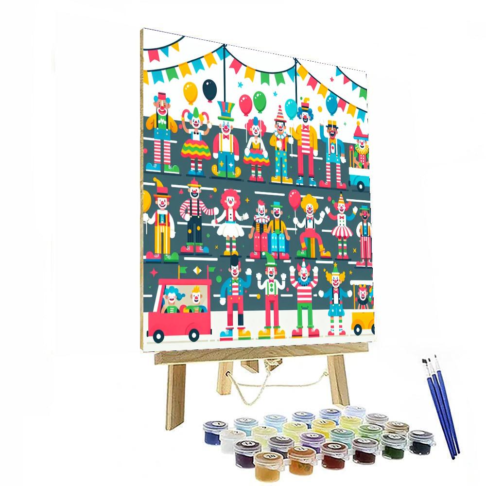 Jolly Clown Parade Numbered Painting Kits