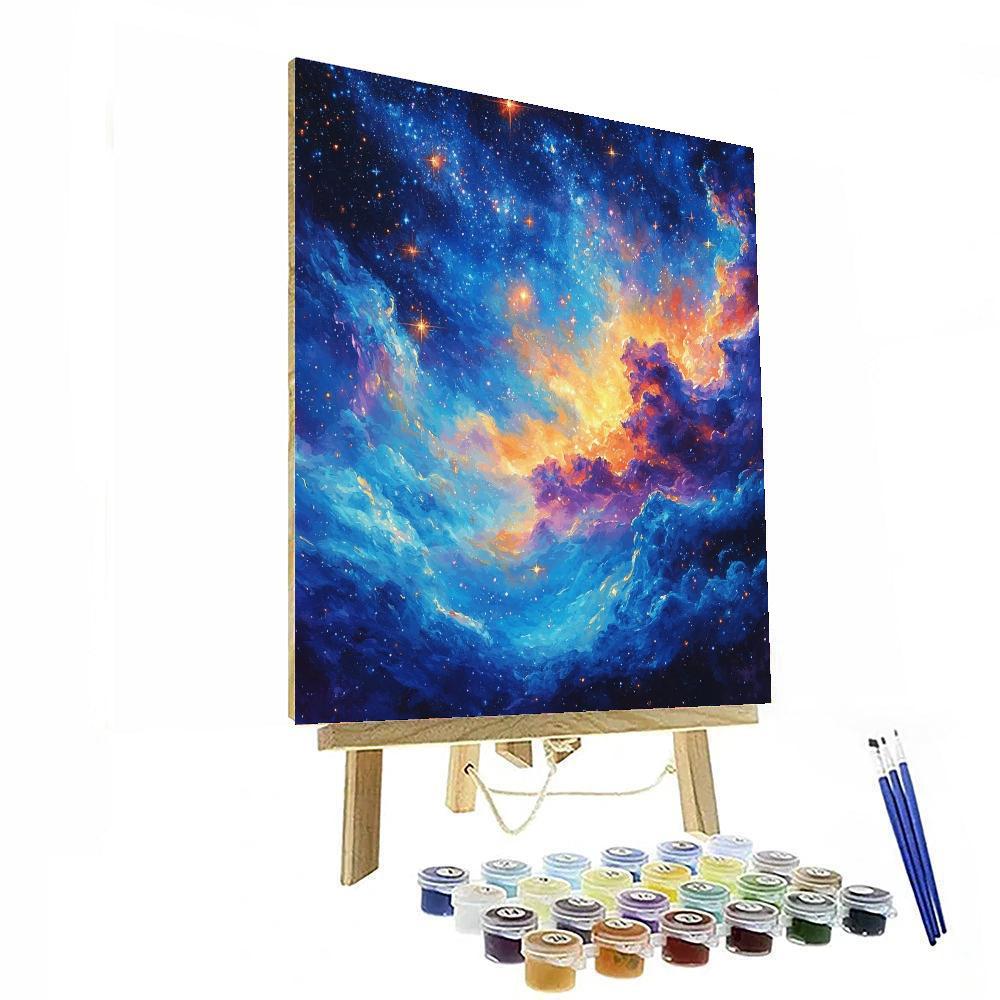 Leonardo Da Vinci Inspired Nebula Dreams  Paint By Numbers