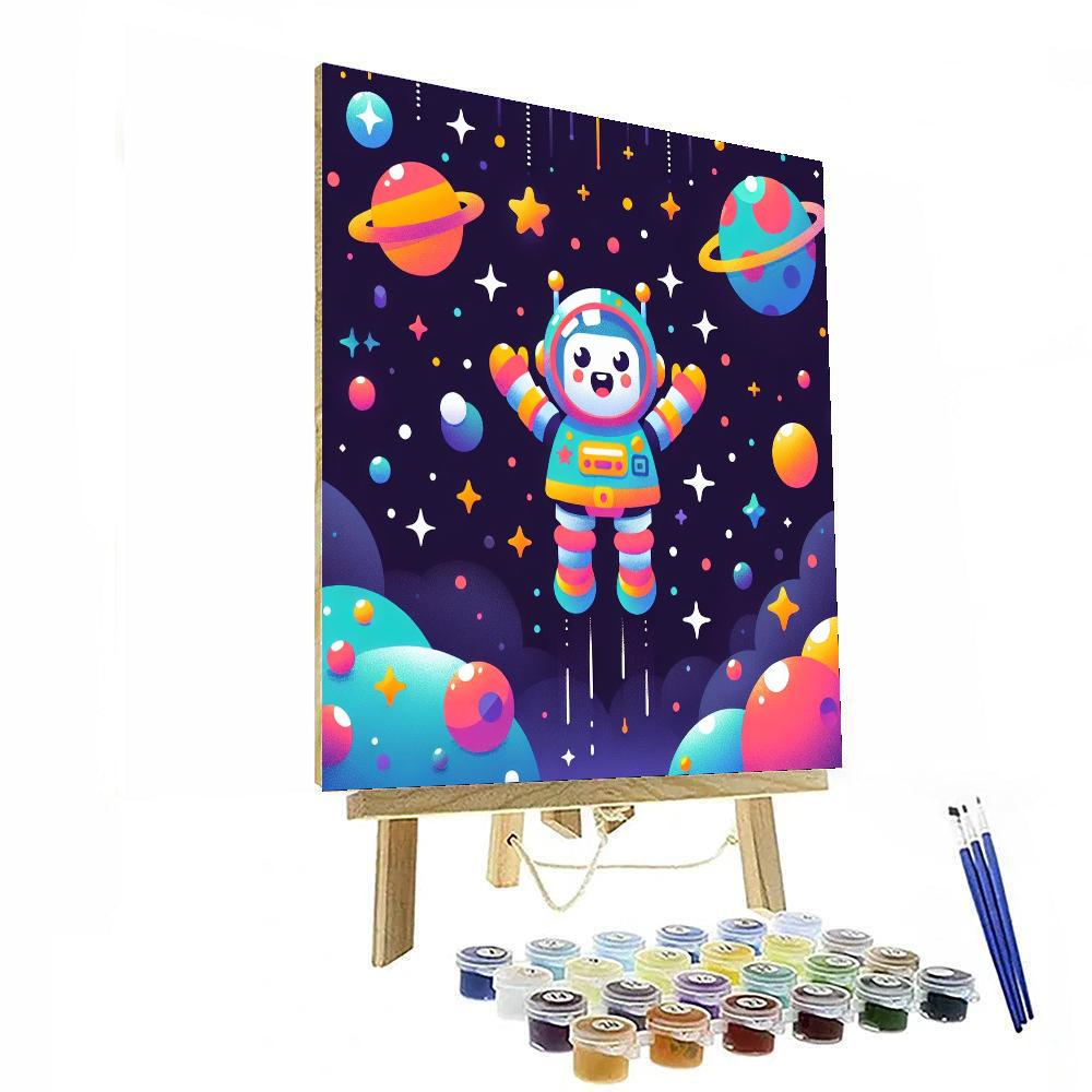Robot Space Mission Painting Number Kit