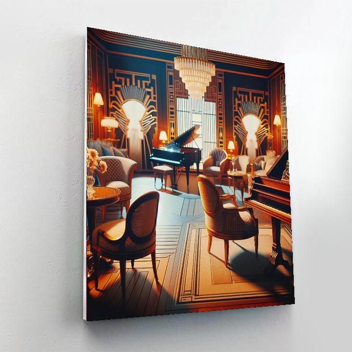 Elegant Jazz Era Lounge Number Painting