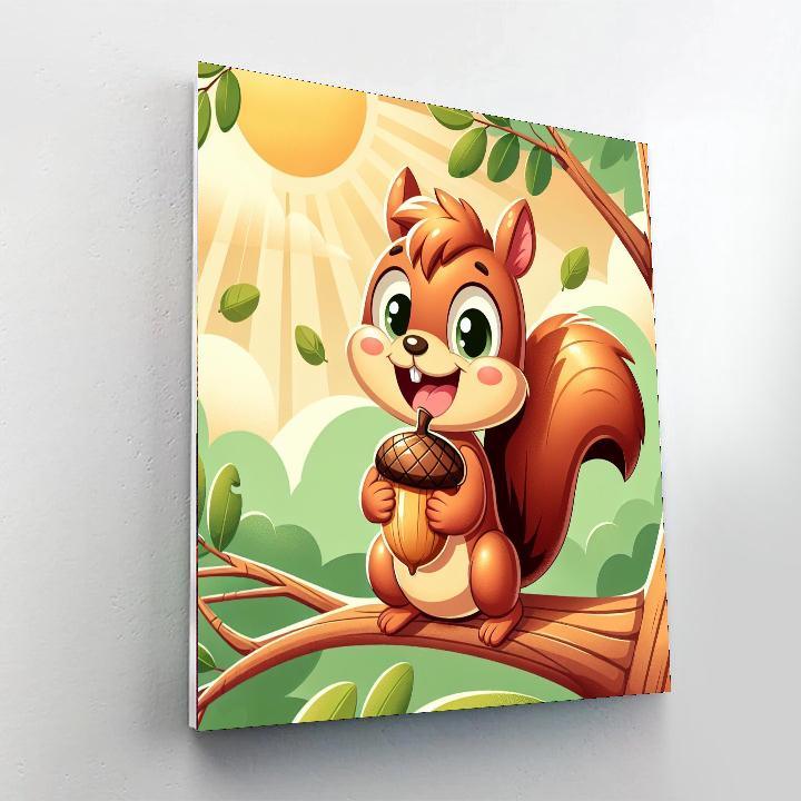 Curious Squirrel Paint By Color