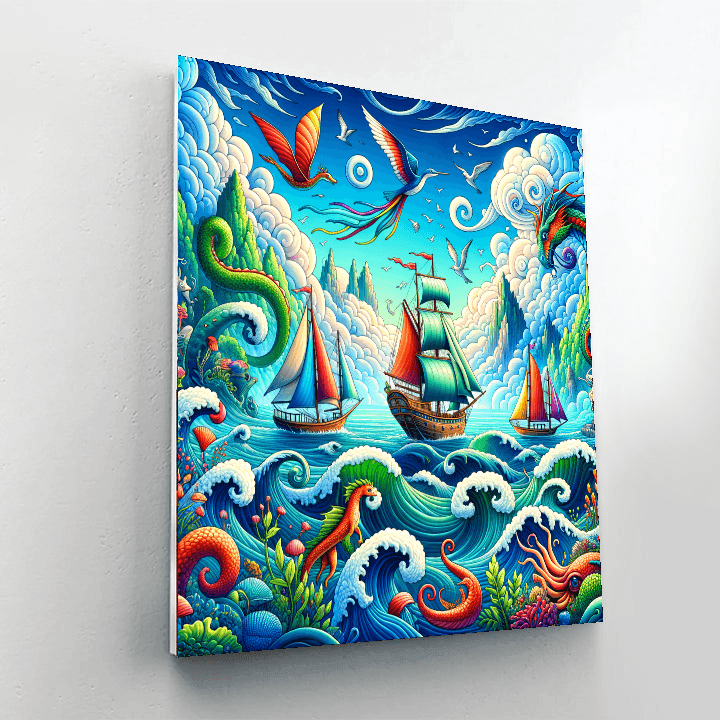 Whimsical Sea Voyage Paint By Color