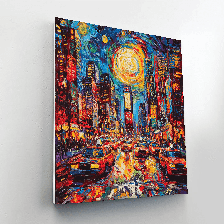 Edvard Munch Inspired Urban Dreamscape  Painting By Numbers Kit