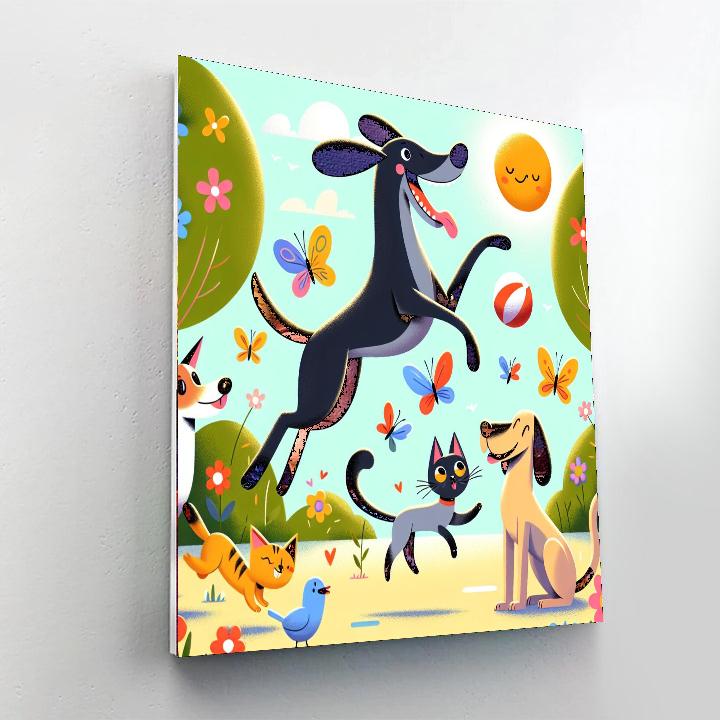 Adventurous Pets Number Painting