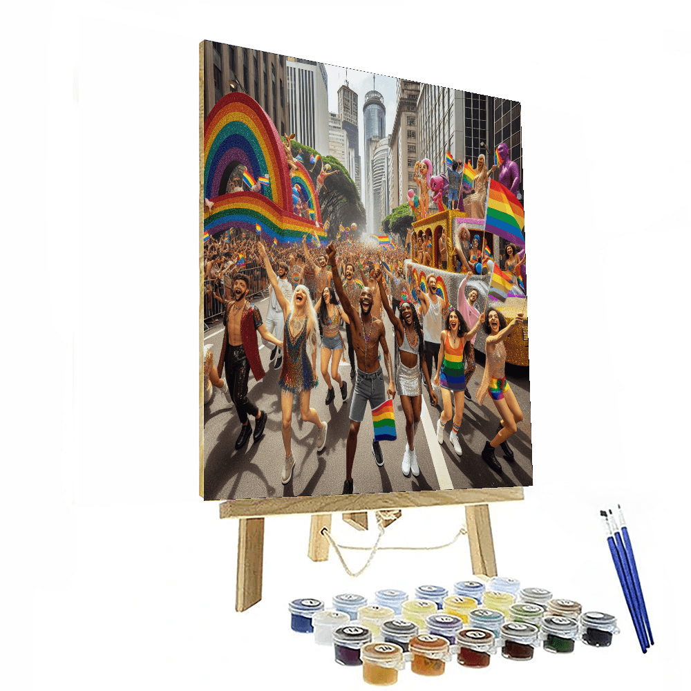 Gay Pride Parade - São Paulo Paint By Numbers Art