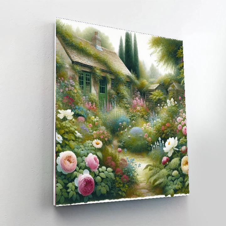 Peaceful Cottage Garden Painting By Numbers Kit
