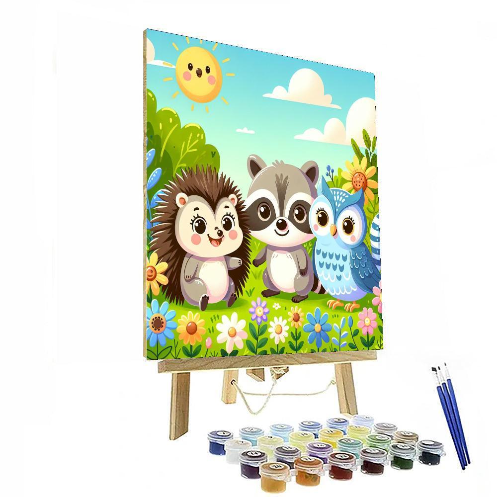 Cute Critter Corner Painting By Numbers Kit