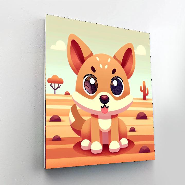 Daring Dingo Pup Paint By Numbers Art