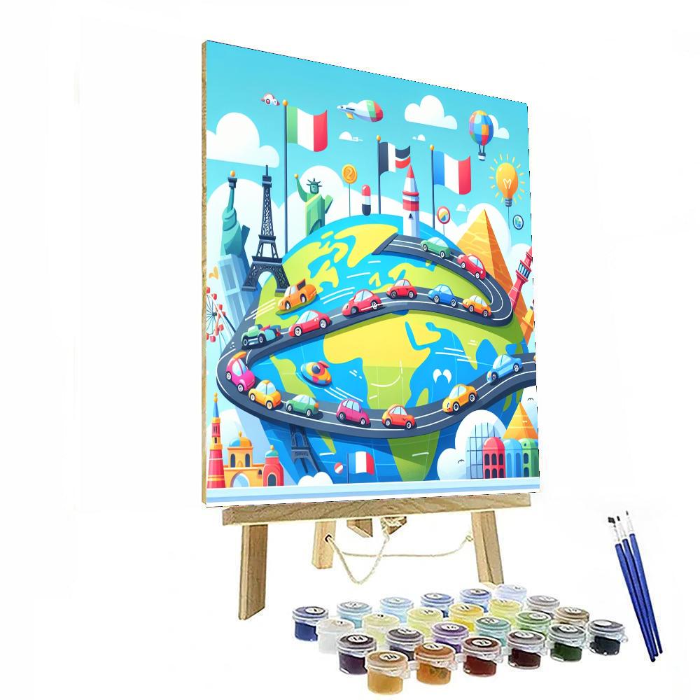 Race Around The World Number Painting