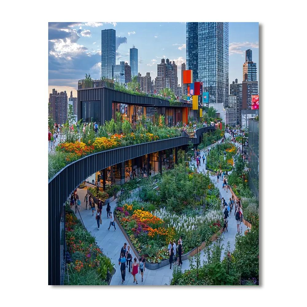 The High Line New York City paint by number