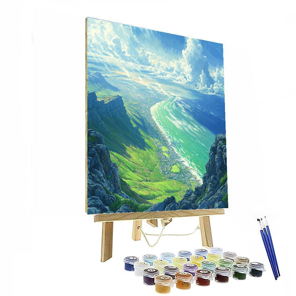 Panorama From Table Mountain Viewpoint painting number kit