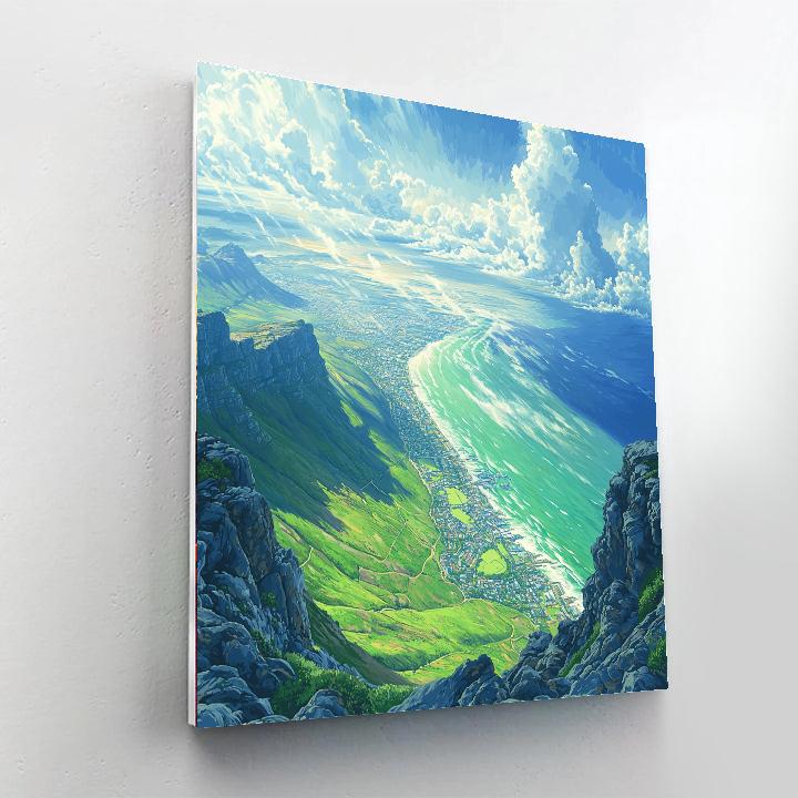 Panorama From Table Mountain Viewpoint painting number kit