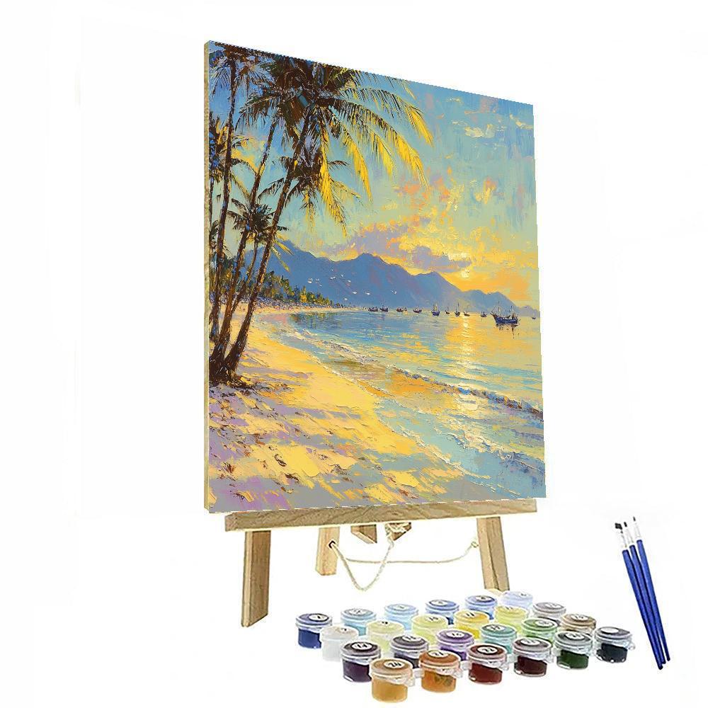 Breezy Nha Trang Beach Sunrise paint by color