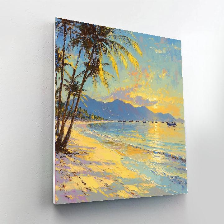 Breezy Nha Trang Beach Sunrise paint by color