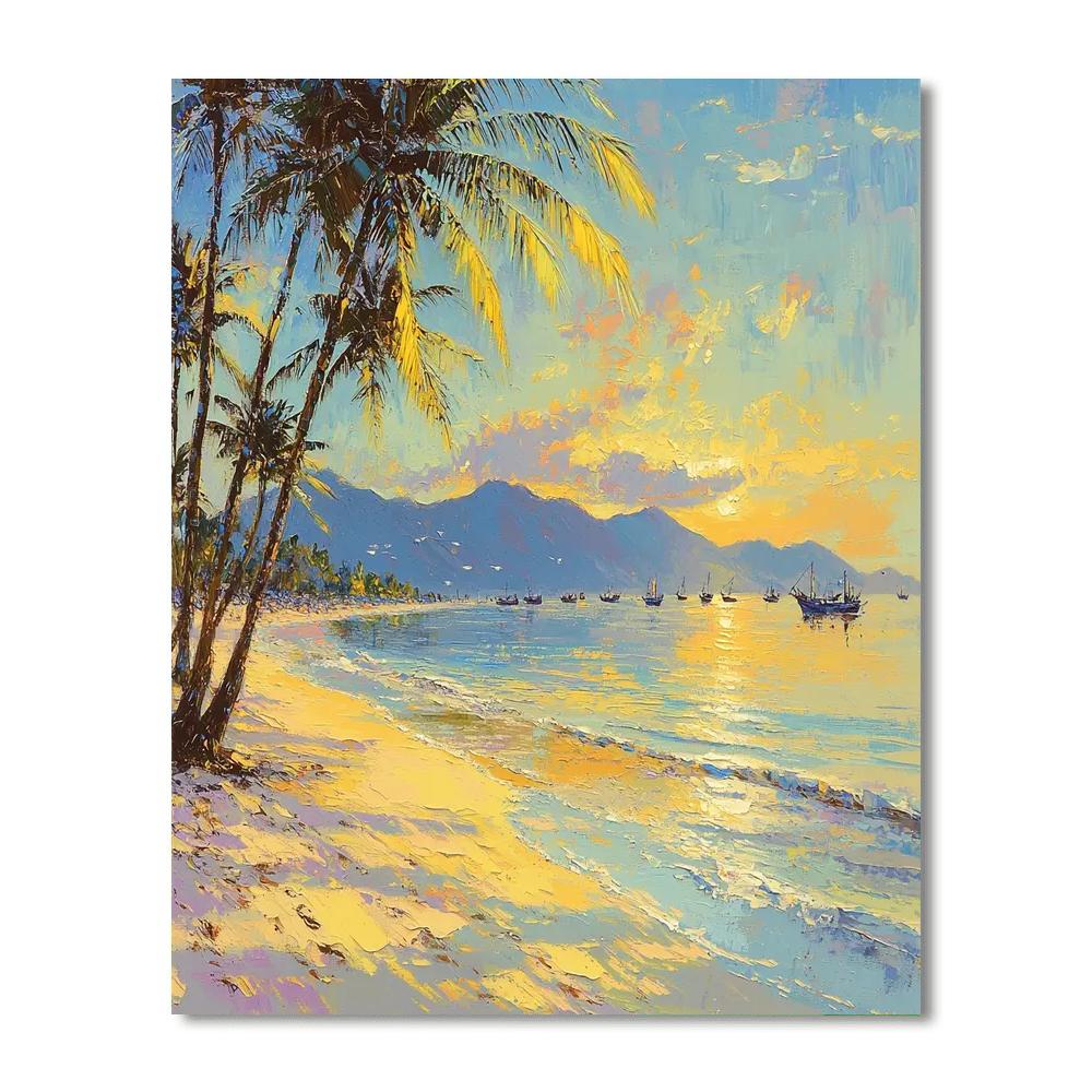 Breezy Nha Trang Beach Sunrise paint by color