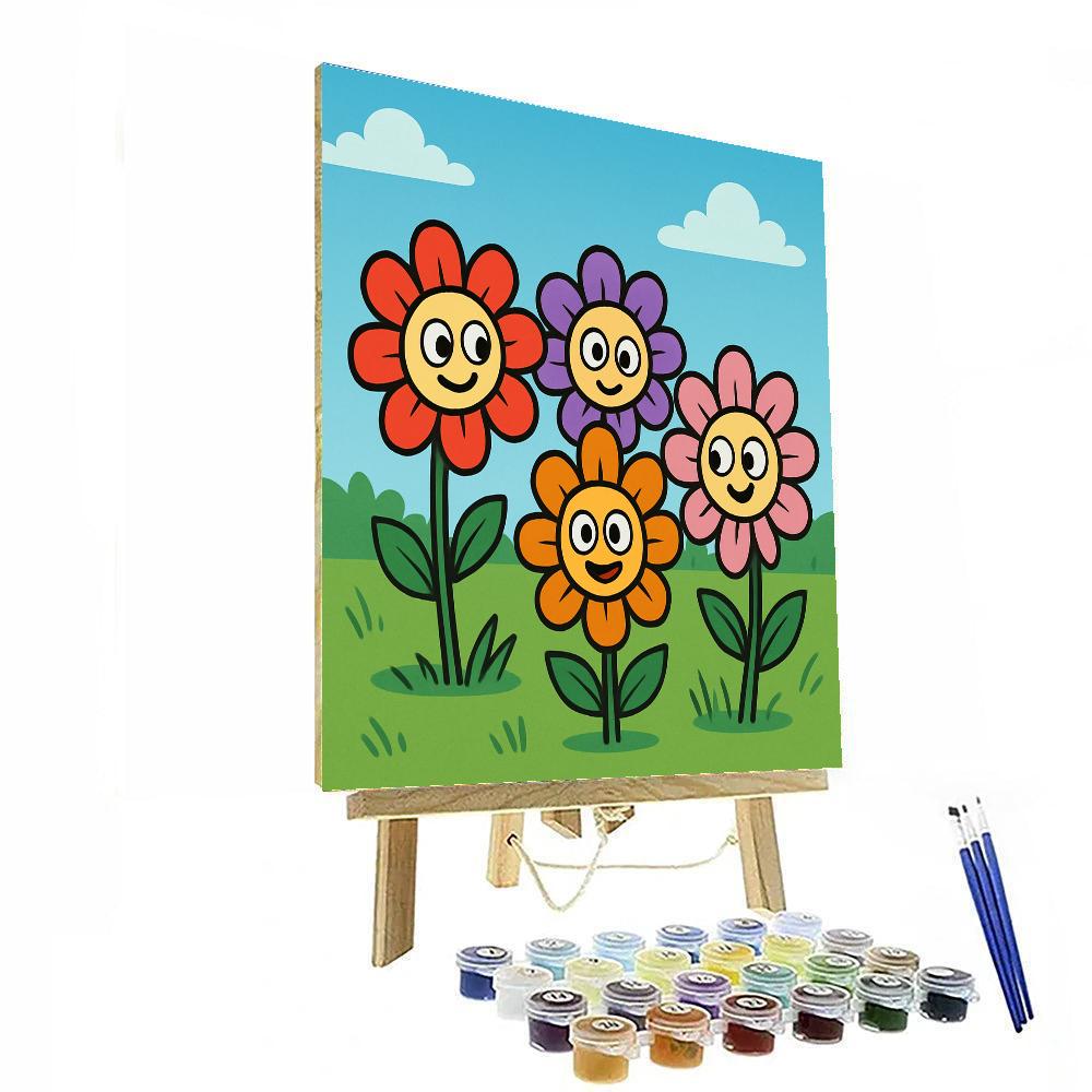 Magical Garden Of Talking Flowers Number painting