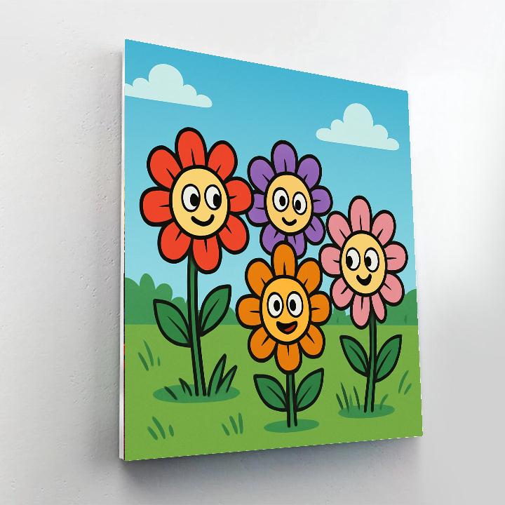 Magical Garden Of Talking Flowers Number painting