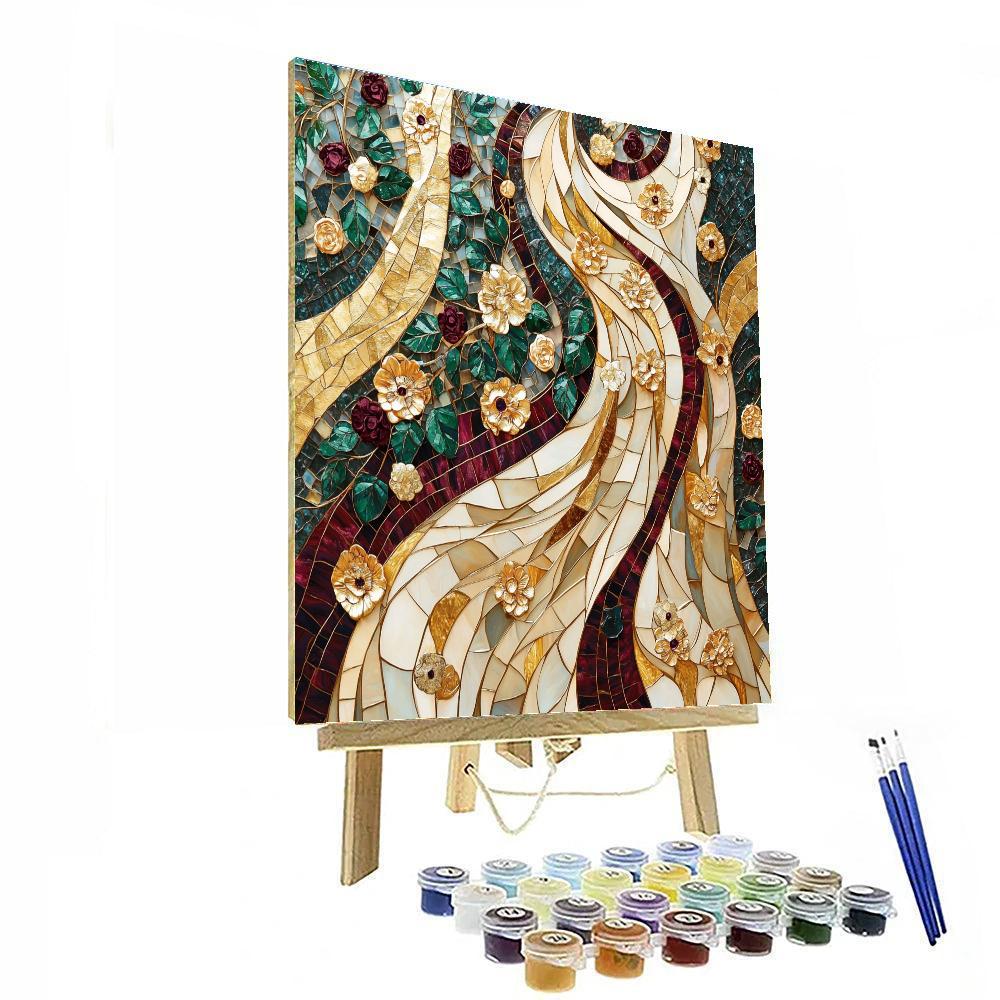 Gustav Klimt Inspired Golden Mythological Garden Numbered painting kits