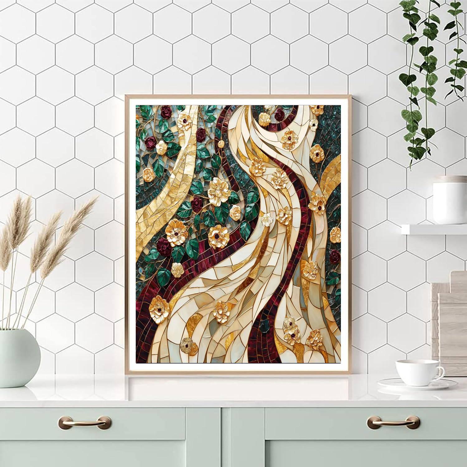 Gustav Klimt Inspired Golden Mythological Garden Numbered painting kits