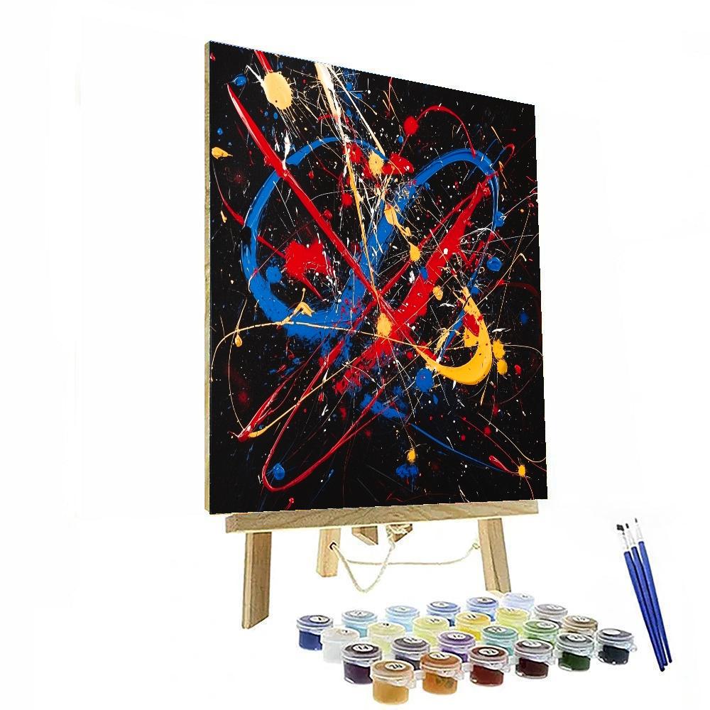 Jackson Pollock Inspired Energetic Dance Performance paint by number