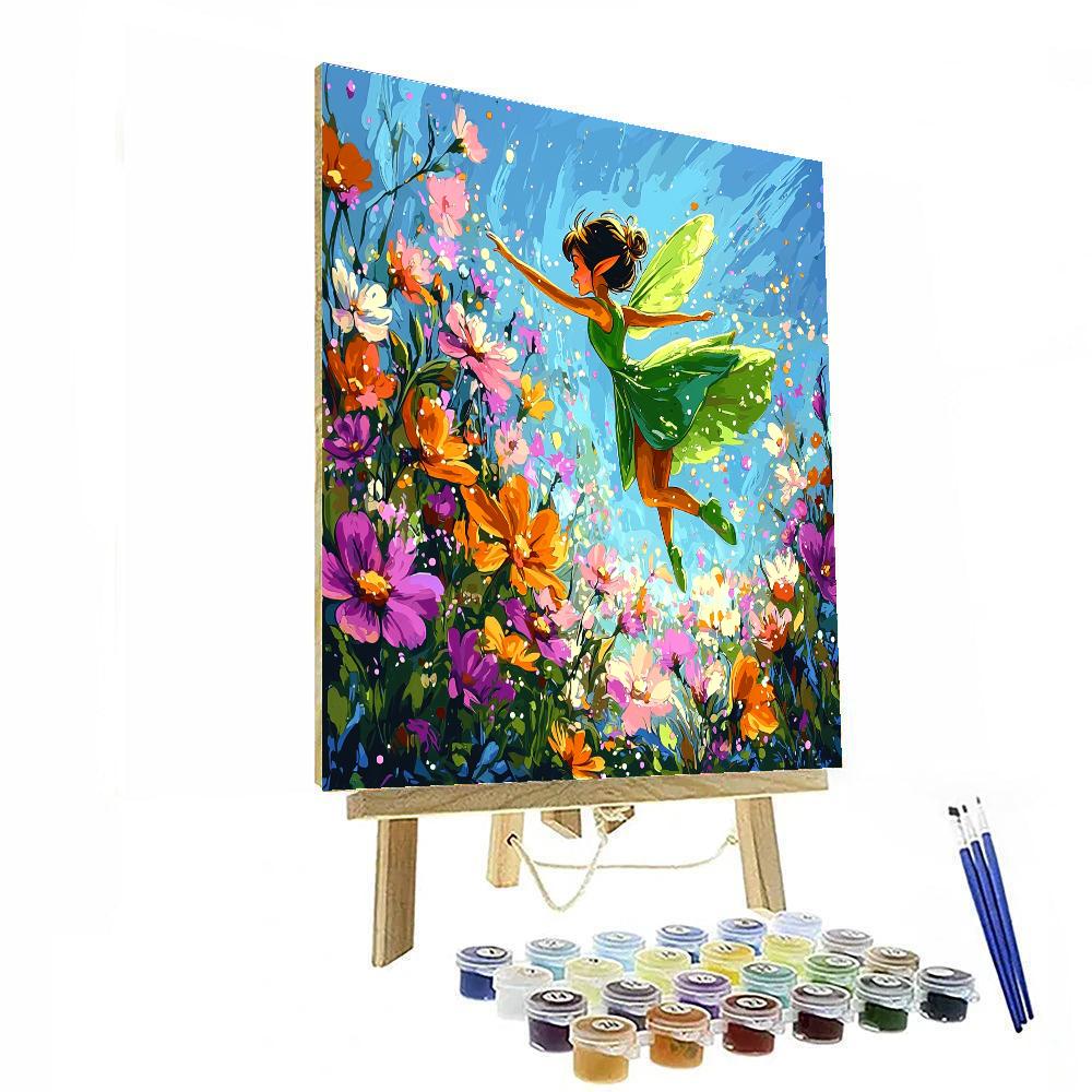 Tinker Bell In Magical Blossom Meadow Painting by numbers kit