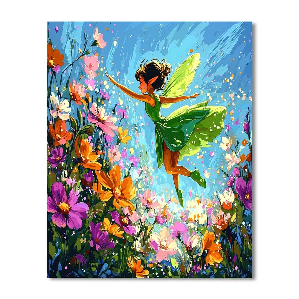 Tinker Bell In Magical Blossom Meadow Painting by numbers kit