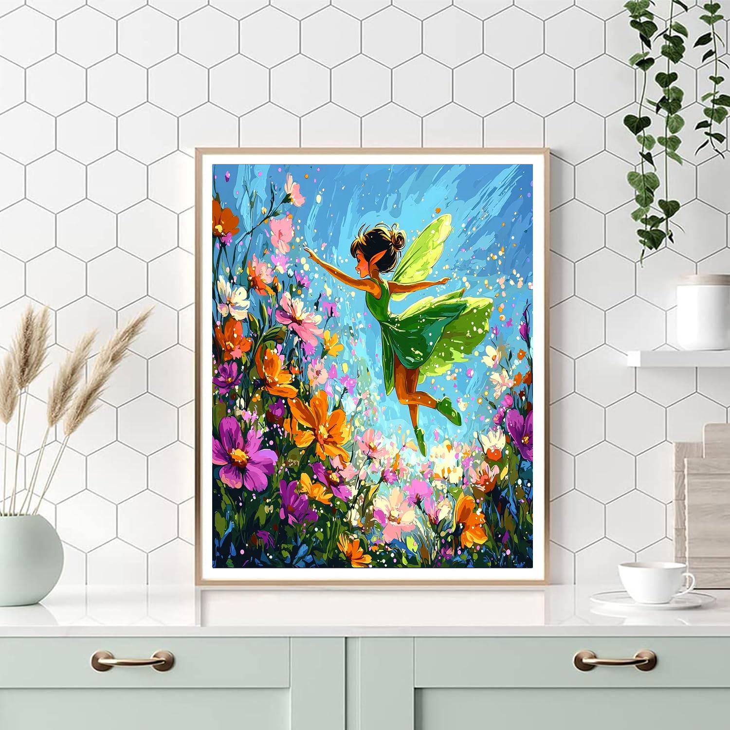 Tinker Bell In Magical Blossom Meadow Painting by numbers kit