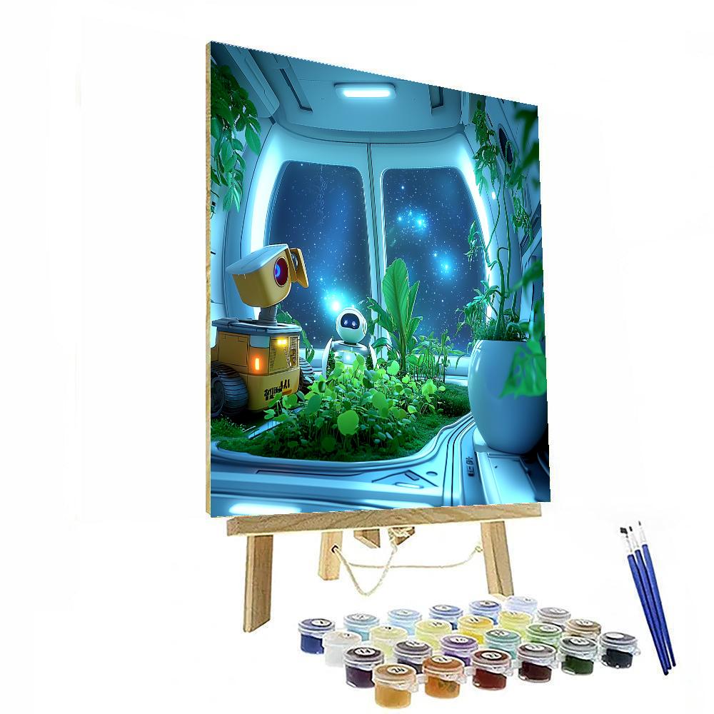 Wall-E And EVE’s Space Garden Discovery paint by numbers