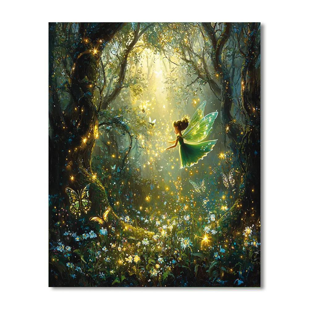 Tinker Bells Magical Forest Flight Numbered painting kits