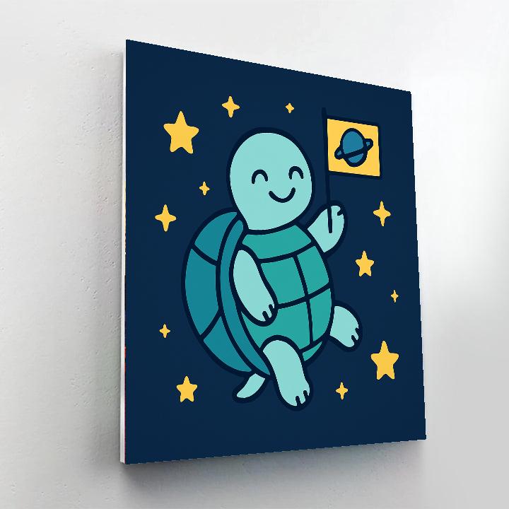 Starry Space Turtle Paint by numbers kits