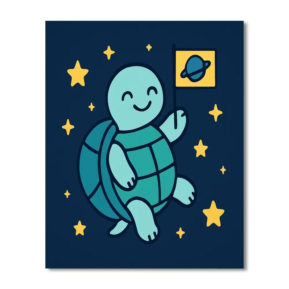 Starry Space Turtle Paint by numbers kits