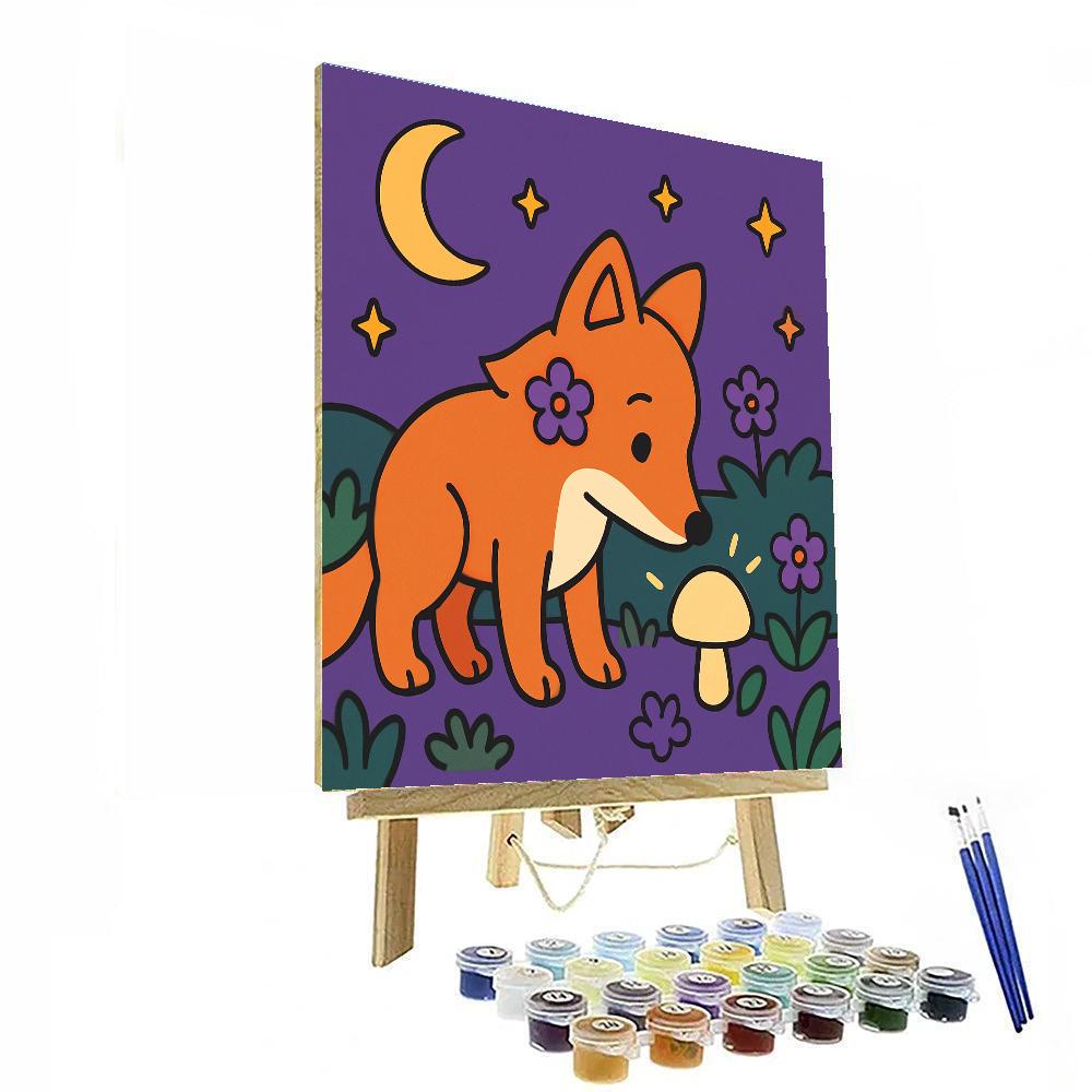 Galaxy Garden Fox Painting by numbers kit