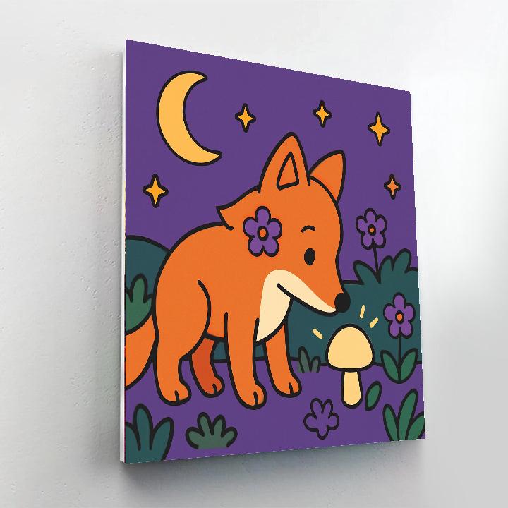 Galaxy Garden Fox Painting by numbers kit
