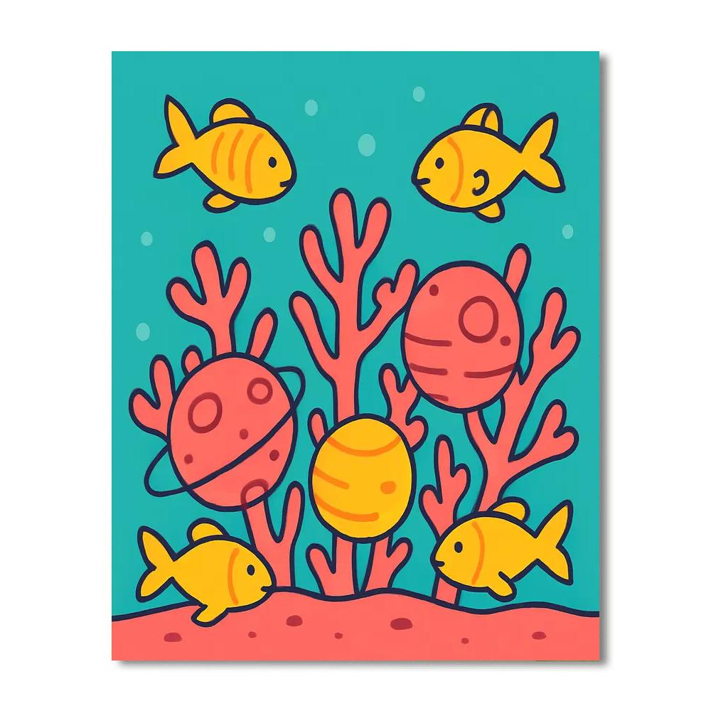 Cosmic Coral Reef paint by number