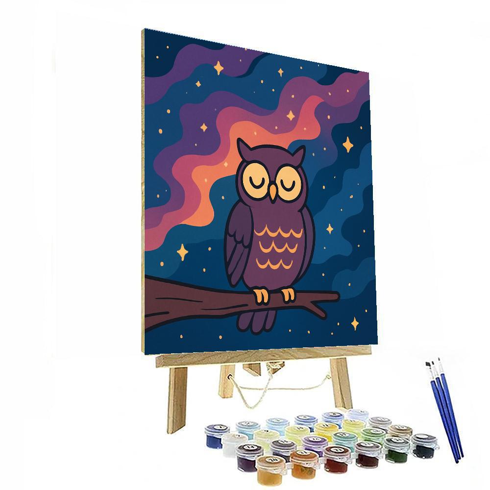 Nebula Night Owl paint by number