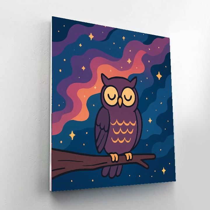 Nebula Night Owl paint by number